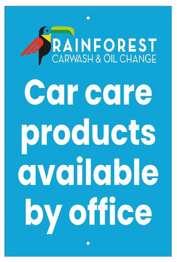 Car Care Products Promotion Sign