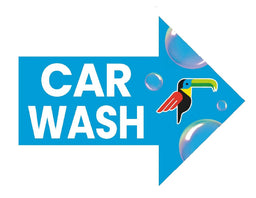 Car Wash Street Spinner 10mm Coroplast Sign - Double-sided