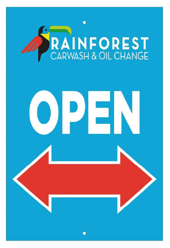 Open with Arrows Traffic Sign