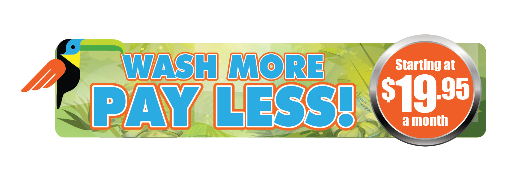 Wash More Pay Less Gate Sign 10mm Coroplast Sign