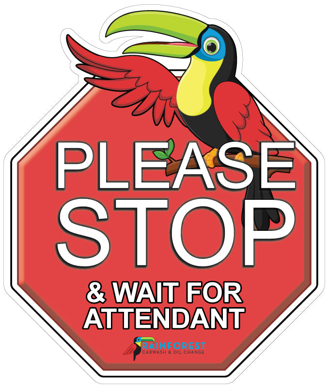 Please Stop and Wait 10mm Coroplast Sign