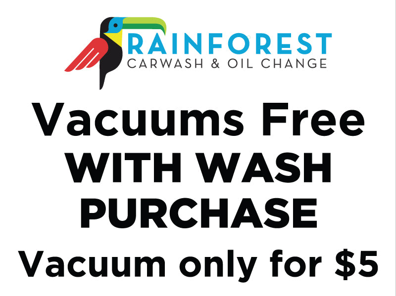 Vacuums Free with Wash 10mm Coroplast Sign