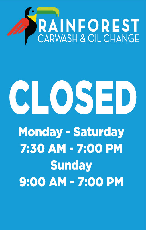 Closed and Hours Windmaster Insert